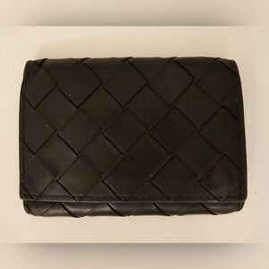 Bottega Veneta Black Leather Key Holder